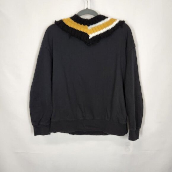 Zara sweatshirt top Sweatshirt knit V-neck collar Size Small - Picture 2 of 5